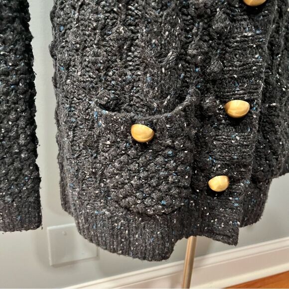 Juicy Couture Wool/Cashmere Chunky Marled Cable Knit Long Cardigan Size Small - Picture 3 of 8